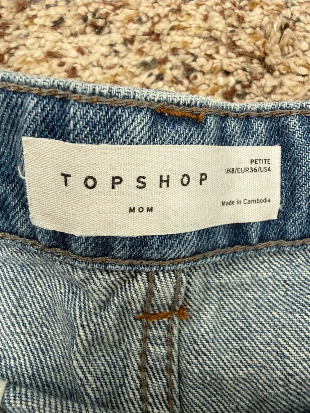 Topshop High-Rise Denim Shorts